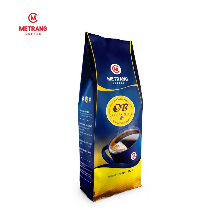 Cà Phê Mê Trang Ocean Blue - túi hạt 500g - Cà phê nguyên chất
