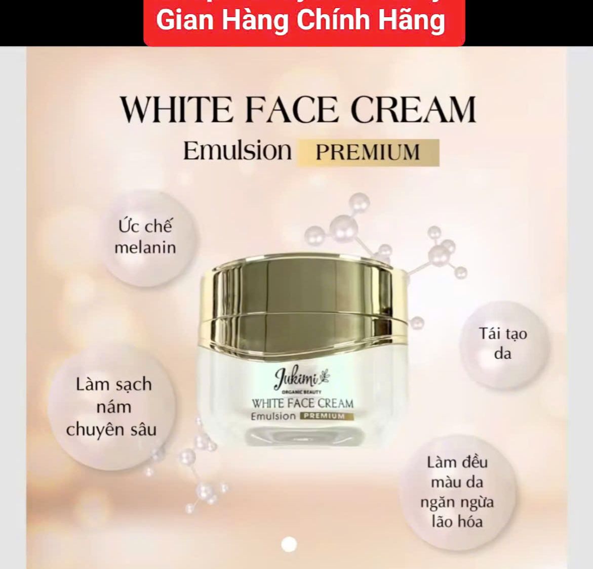 [Date 2028] Kem Vua Nám Tàn Nhang JUKIMI Dưỡng Trắng Da Cream White Face Made In Japan-ức chế hắc tố