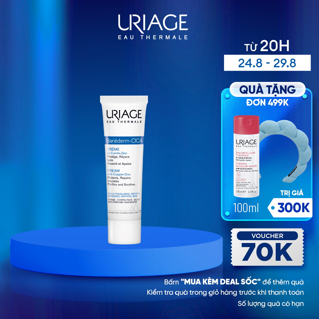 Kem làm dịu và hồi phục làn da bị kích ứng, tổn thương BARIEDERM CICA-CREME T 15ml