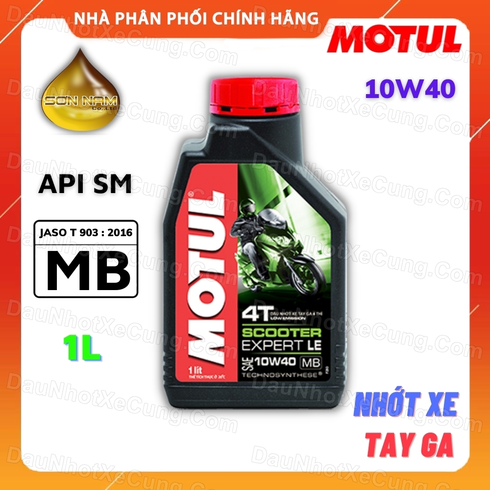 Nhớt xe tay ga Motul scooter expert LE 10W40 1 Lit