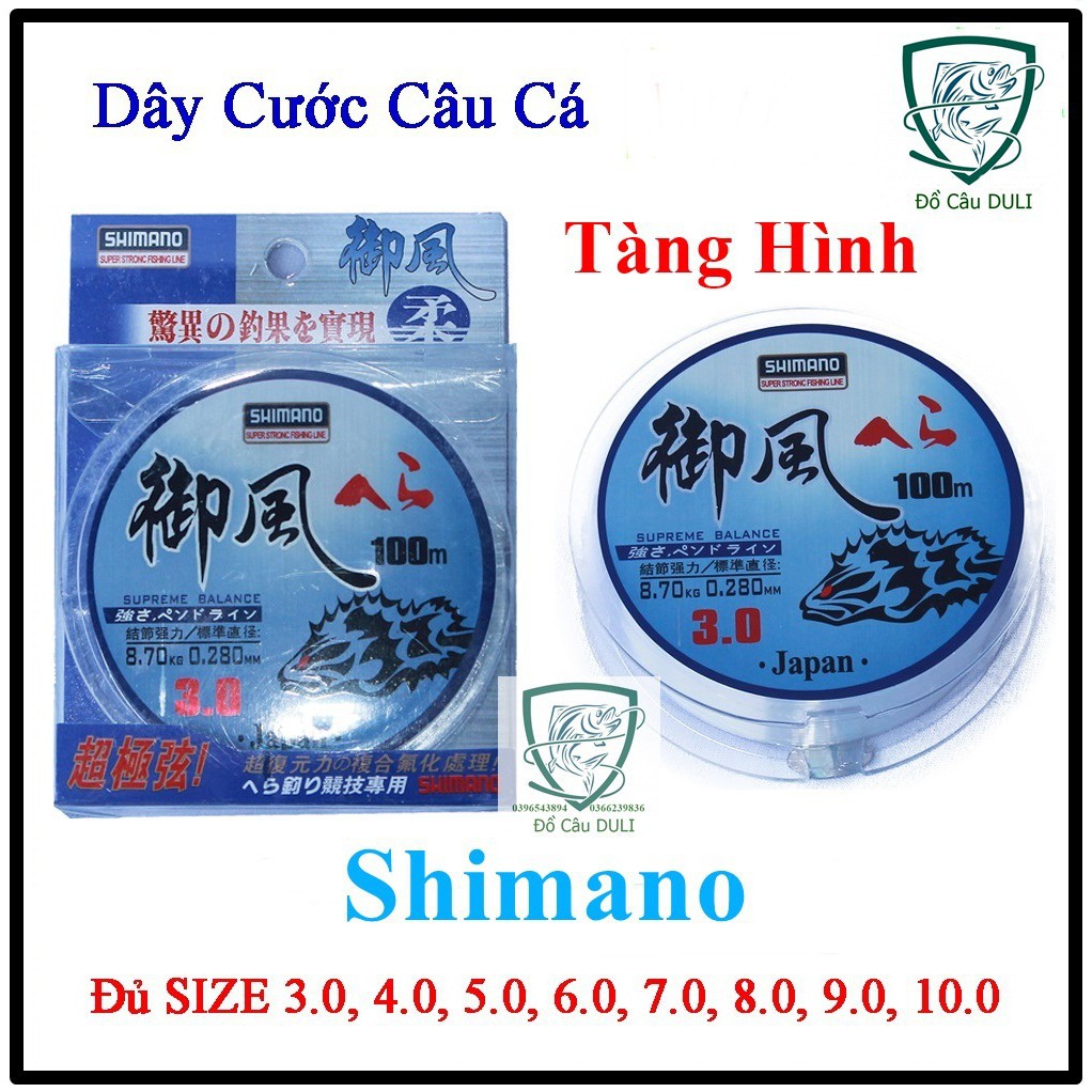 Cước câu cá siêu bền shimano đủ size