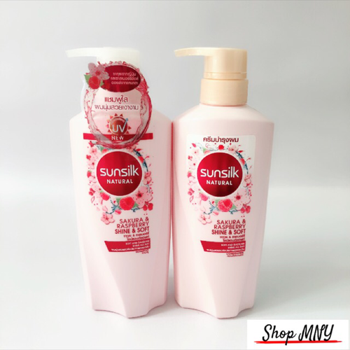 [HCM]Combo gồm 1 dầu gội và 1 dầu xả sunsilk hoa anh đào thái lan ( dung tích 450ml*2)