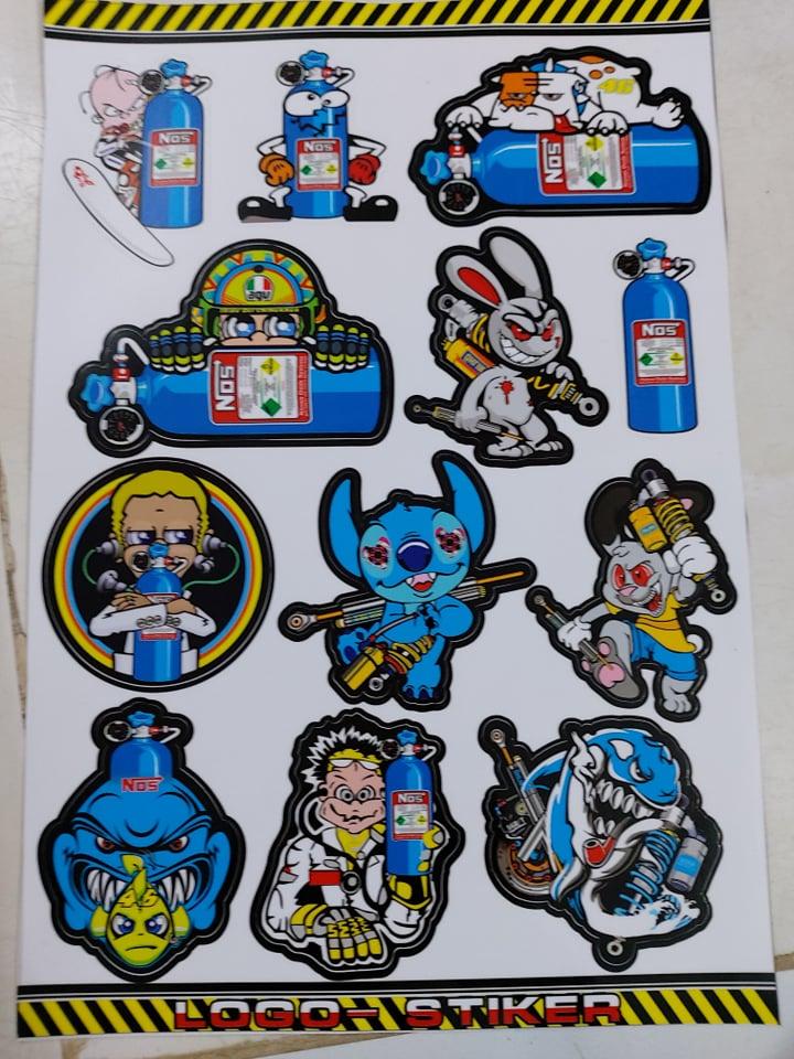Tem tấm logo sticker trọn bộ