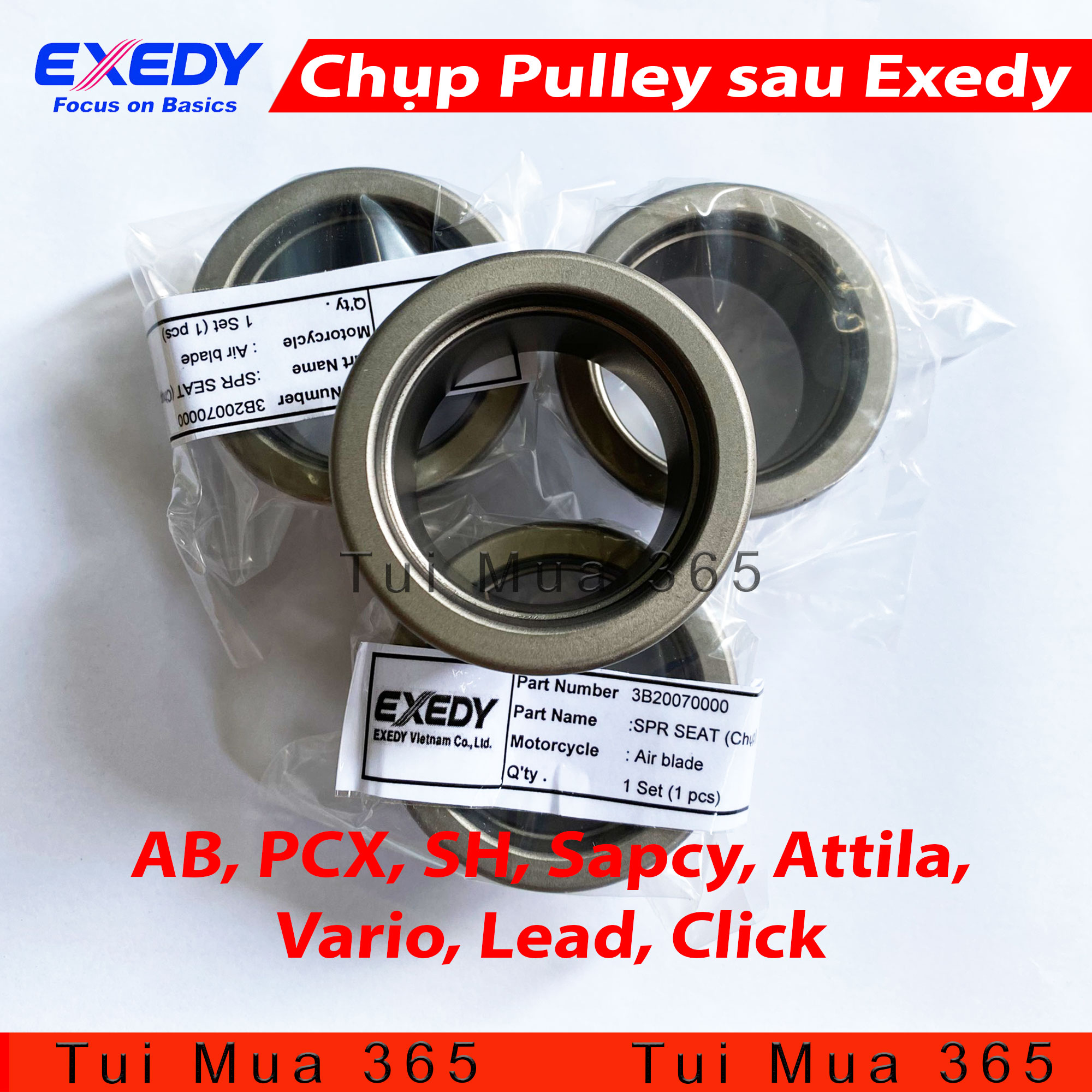 [HCM]Chụp Puly Nồi sau Exedy Air Blade PCX SH Sapcy Attila Vario