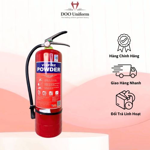 Bình chữa cháy bột ABC Vinfire 4kg được thiết kế để đối phó với các đám cháy rắn, cháy lỏng, cháy khí