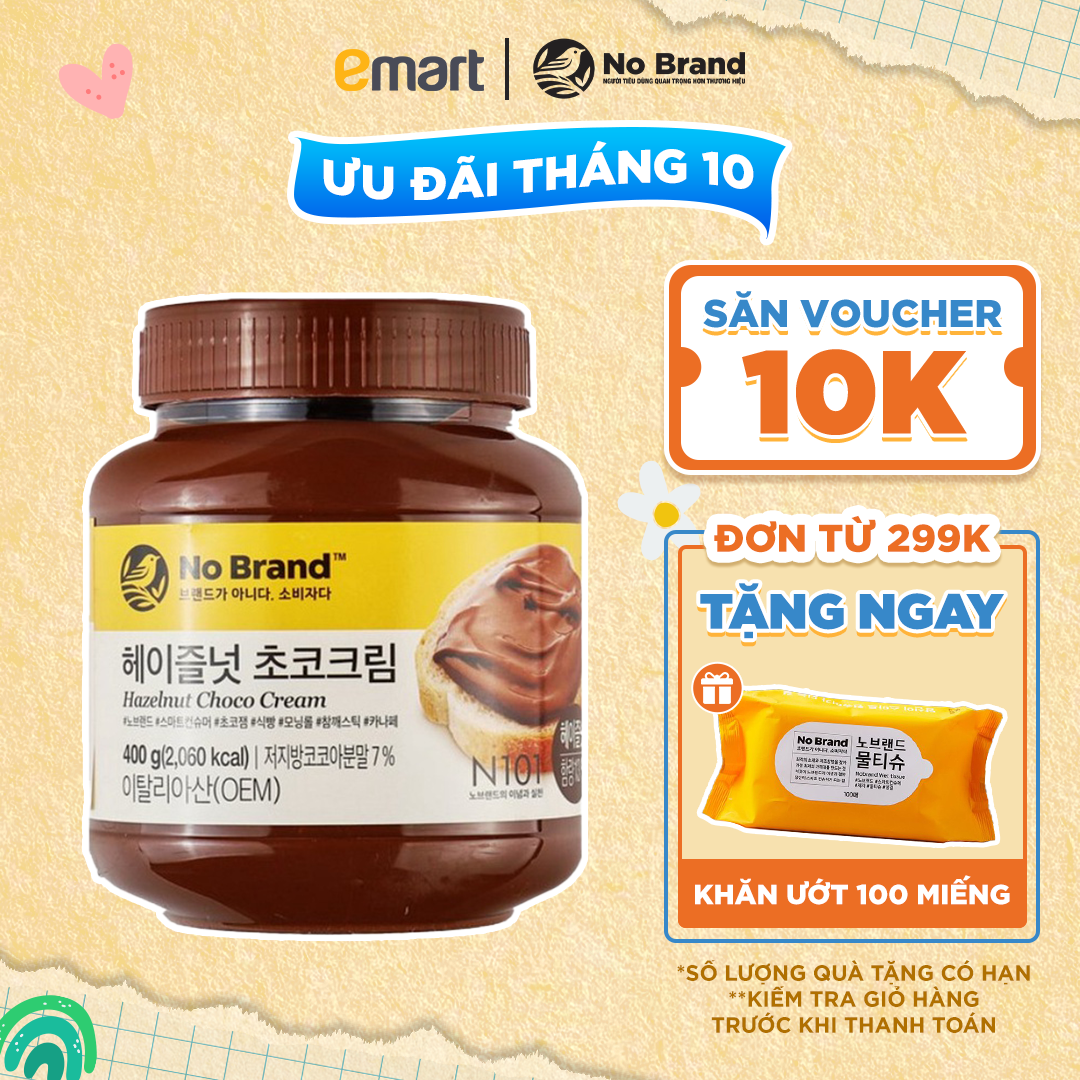 Bơ hạt phỉ cacao dùng với bánh mì no brand 400g - emart vn