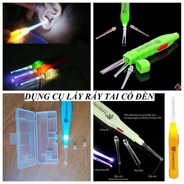 Dụng cụ lấy ráy tai cho bé có đèn cho bé, đa dạng mẫu mã, màu sắc, chất lượng đảm bảo, cam kết hàng đúng mô tả