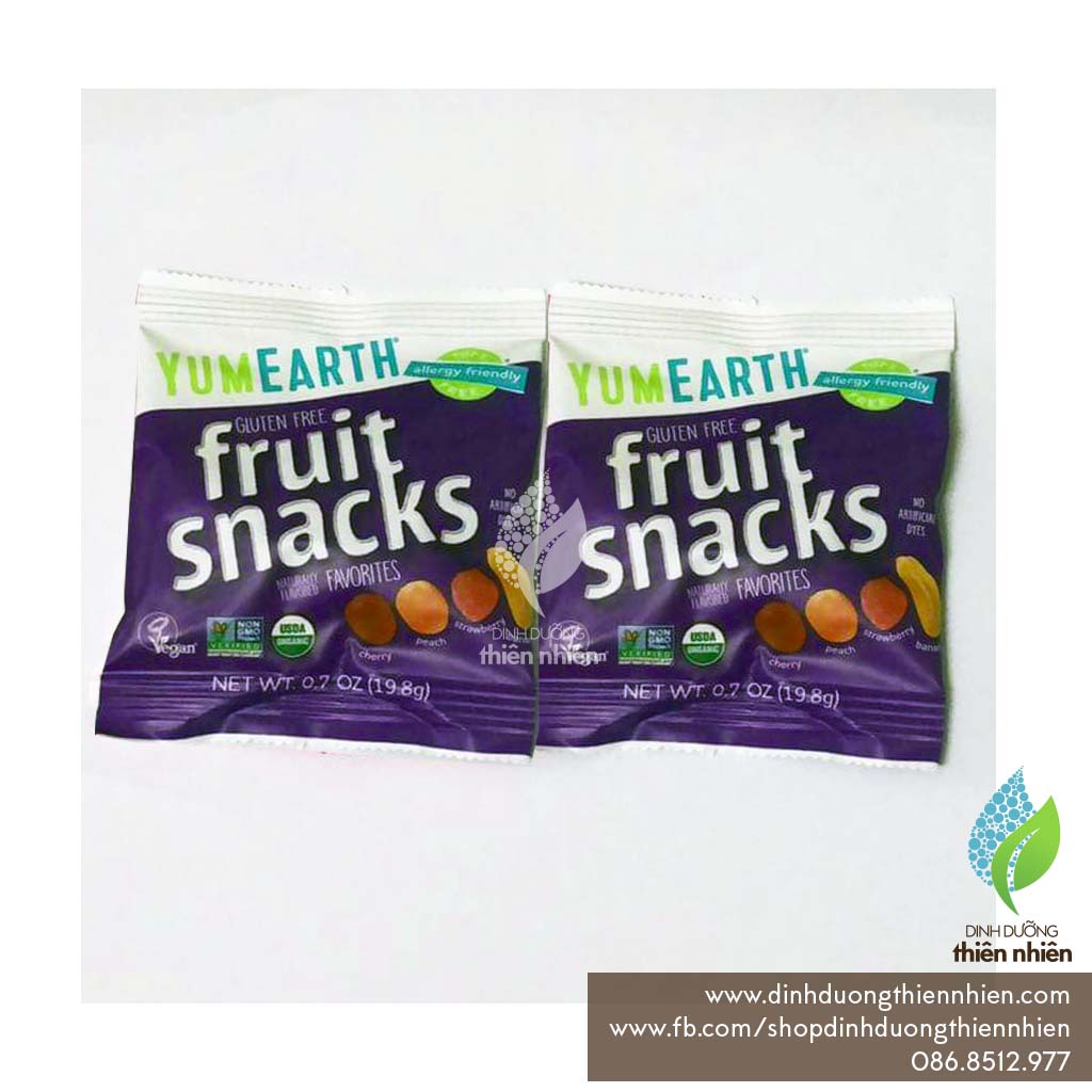 [HCM]Kẹo Mềm Trái Cây Hữu Cơ Yum Earth Organic Fruits Snack Mix 2 Loại (2 Gói Nhỏ) YumEarth