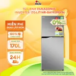 Tủ lạnh Panasonic Inverter 170 lít NR-BA190PPVN Mẫu 2020 [Trả góp 0%], Tiết kiệm điện tối ưu nhờ công nghệ Inverter và cảm biến Econavi, Công nghệ kháng khuẩn Ag Clean với tinh thể bạc Ag+
