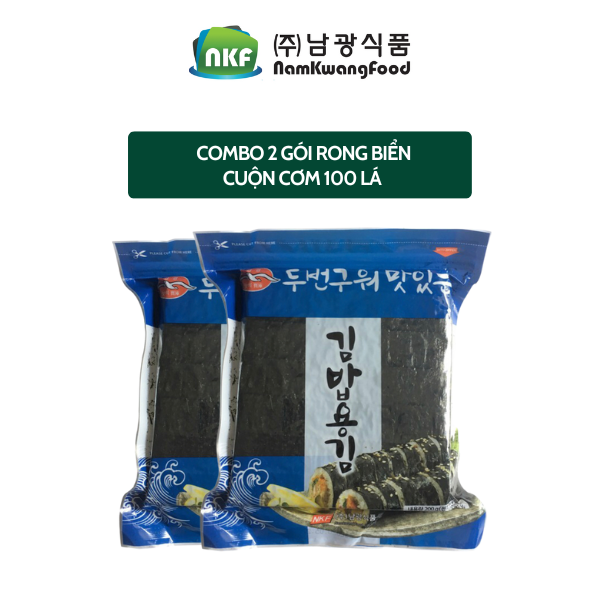 Combo 2 gói rong biển cuộn cơm 100 lá namkwang food 230g/gói túi zíp