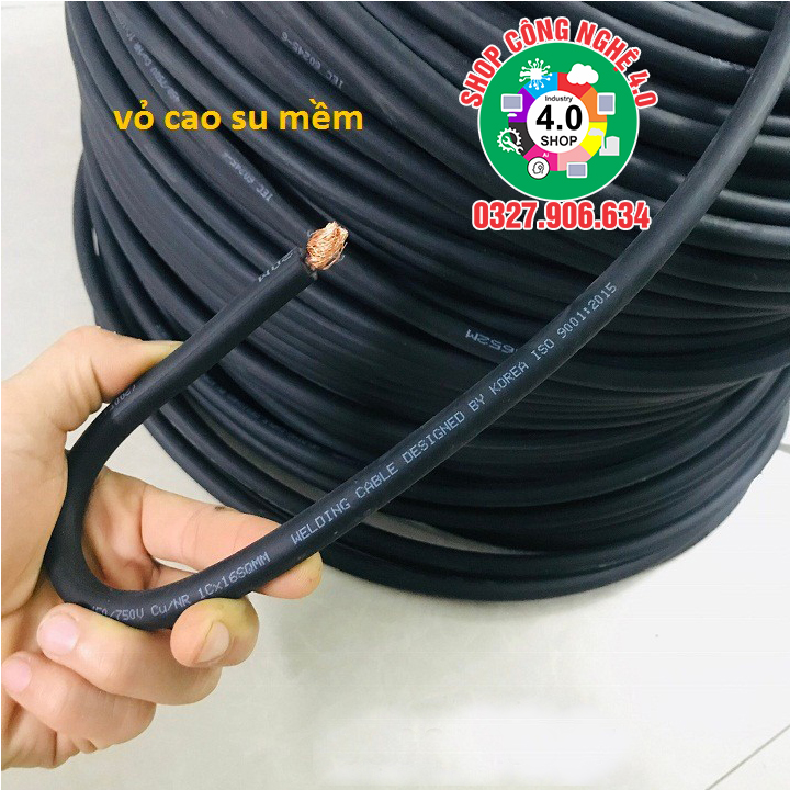 Dây hàn điện 10m cao su mềm lõi đồng to 16mm