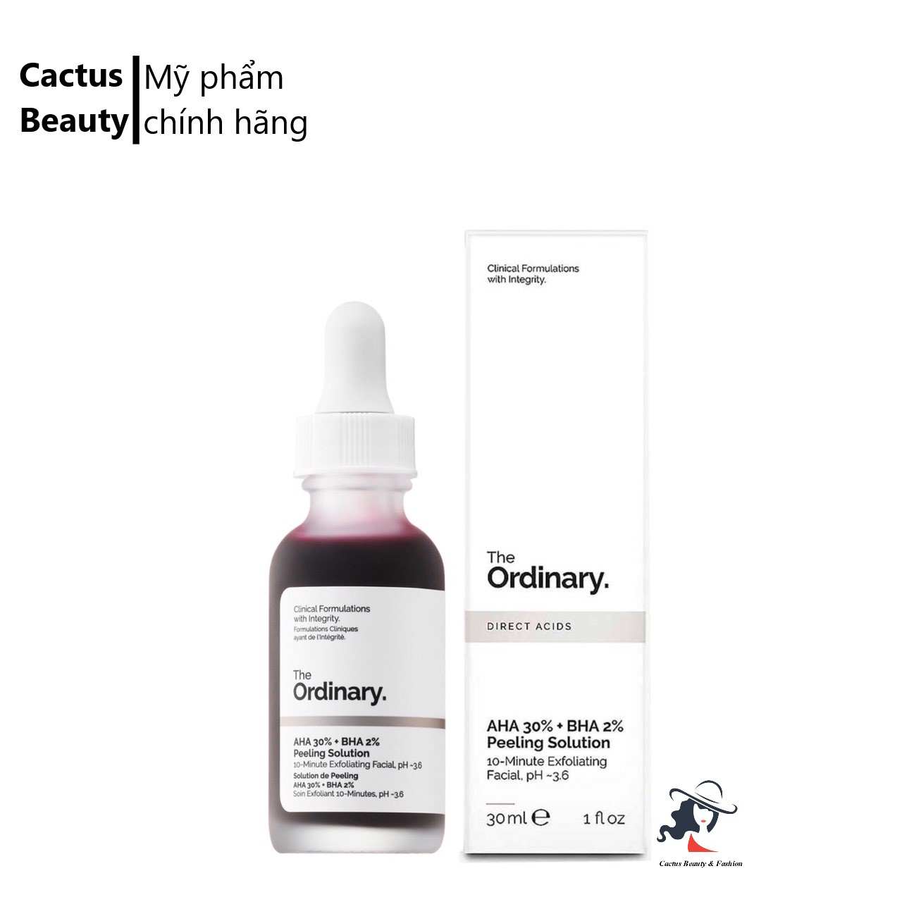 [HCM]Tinh Chất The Ordinary Aha 30% + Bha 2% Peeling Solution