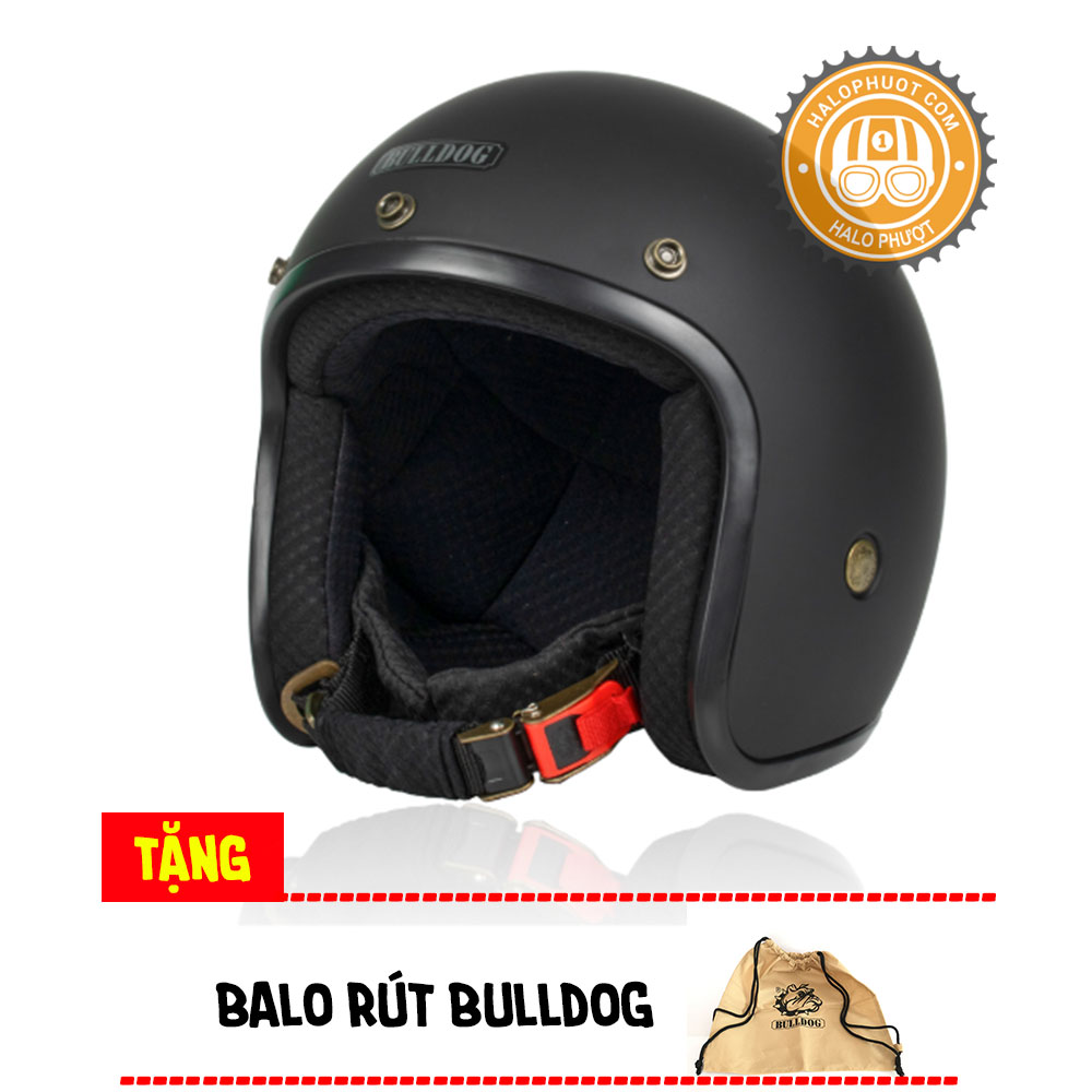 Nón bảo hiểm 3/4 Bulldog Bravo (tặng balo Bulldog + tem phản quang)