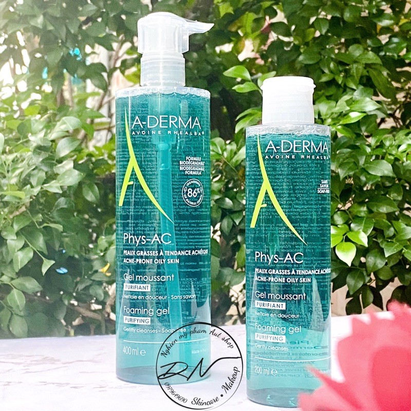 Sữa rửa mặt Aderma Phys-AC dầu mụn nhạy cảm