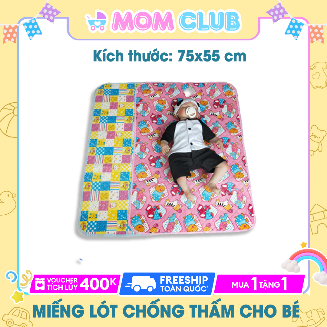 [LOẠI LỚN] Miếng Lót Mông Cho Bé (75x55cm) Chống Thấm, Êm Ái, Màu Sắc Đẹp - Thảm Cho Bé Nằm Chơi, Tấm Lót Chống Thấm Cho Bé, Miếng Lót Sơ Sinh, Tham Choi Cho Bé, Chiếu Lót Chống Thấm - Chiếu Lót Nhựa To