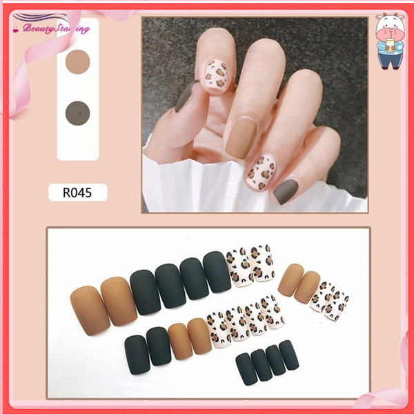 Bộ 24 Móng tay giả , nail giả A145 (Tặng kèm keo dán móng tay)