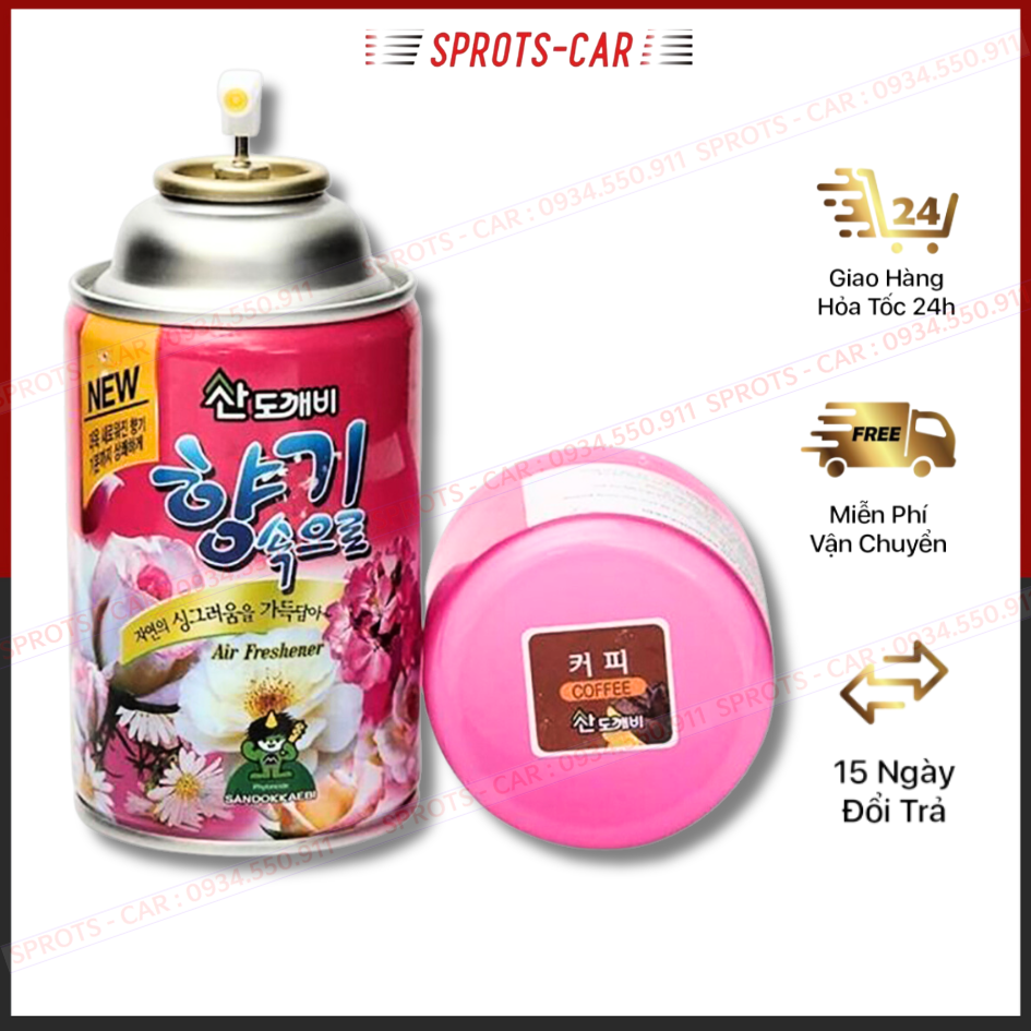 Chai xịt khử mùi cafe trên ô tô