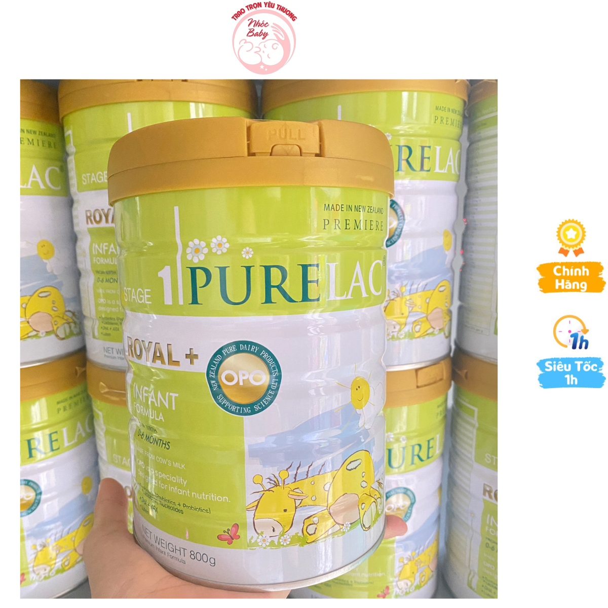 Sữa Purelac số 1,2,3 Lon 800g sữa bột dinh dưỡng giúp phát triển toàn diện nhập khẩu New Zealand Dat