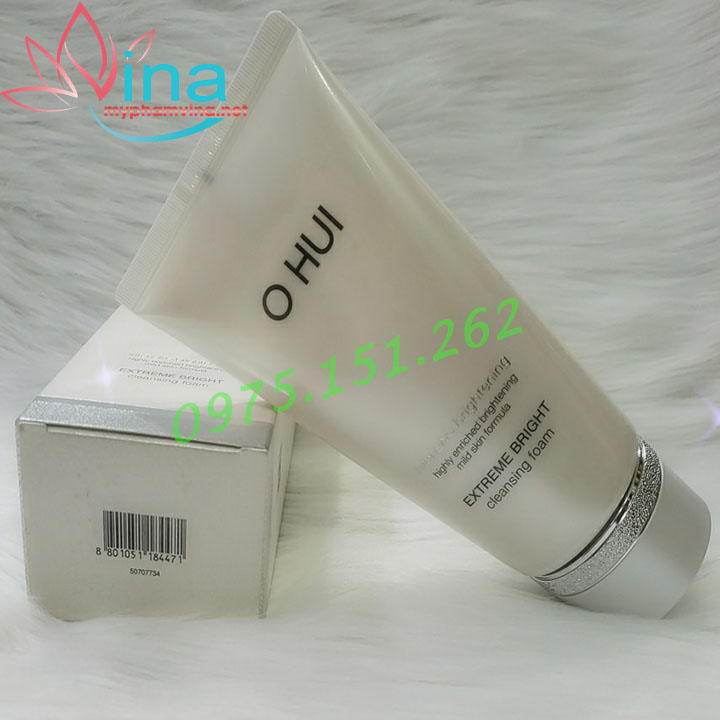 Sữa rửa mặt dưỡng trắng ohui extreme bright cleansing foam 160ml