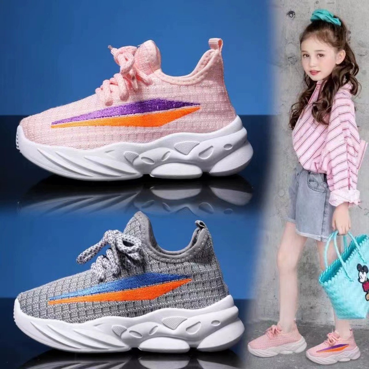 Giày thể thao bé gái tiểu học, học sinh cấp 1 có đủ size cho lớp 1, 2, 3, 4, 5