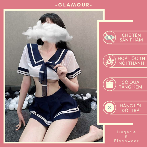 Cosplay học sinh sexy - đồ lót cosplay học sinh gợi cảm - sét đồ ngủ quyễn rũ glamour - dcp37