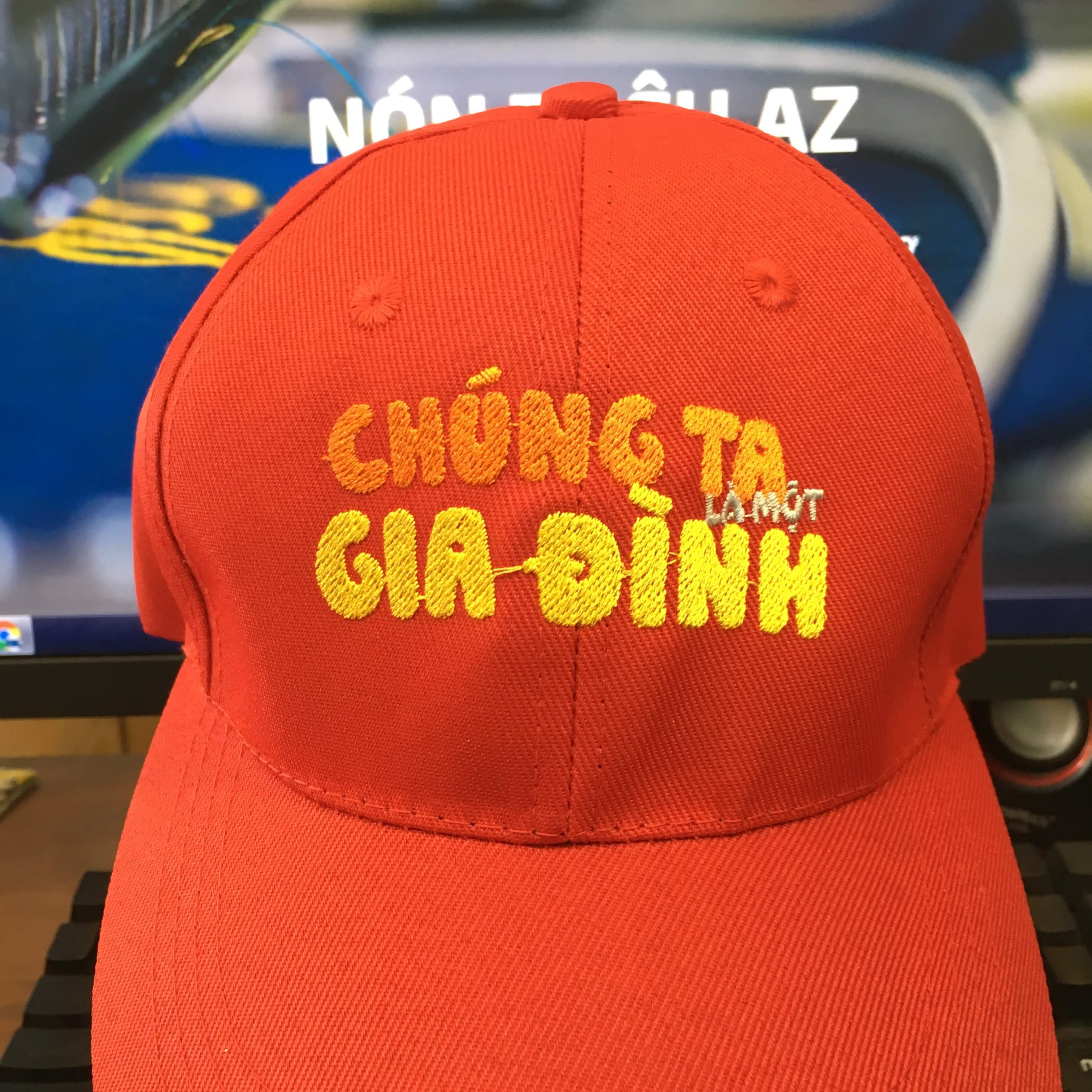 Nón kết thêu chúng ta là một gia đình - nhóm lớp mt70