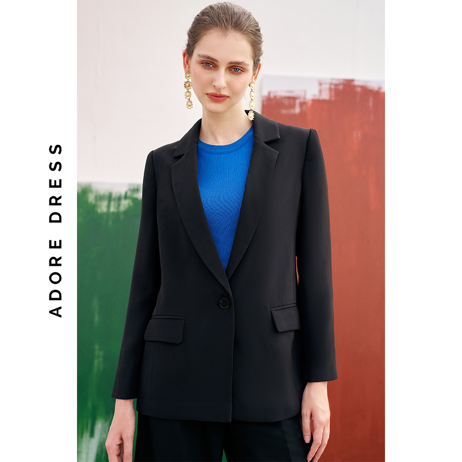 Blazer casual style tuytsy black 1 khuy 312bl1028 adoredress