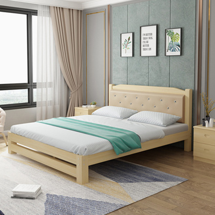 [ Hàng Loại 1] giường ngủ , giường gỗ , giường pallet , giường gỗ thông 1m2 x 1m9  và 1m8 x 2m kèm tựa lưng INTERNO