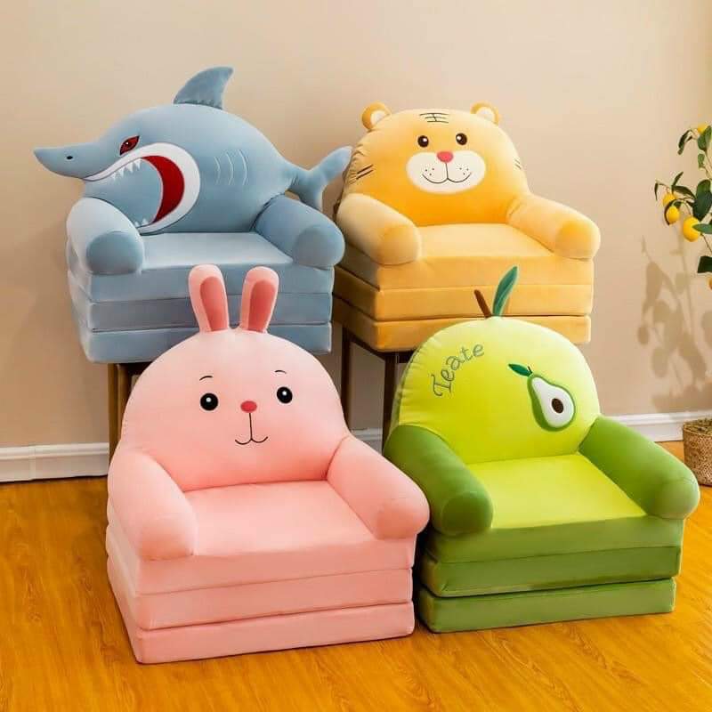 Ghế sofa giường - ghế sofa đa năng hình thú cho bé kích thước 50*1m2 cho bé ngồi chơi ngồi học bài hoặc nằm ngủ siêu tiện lợi