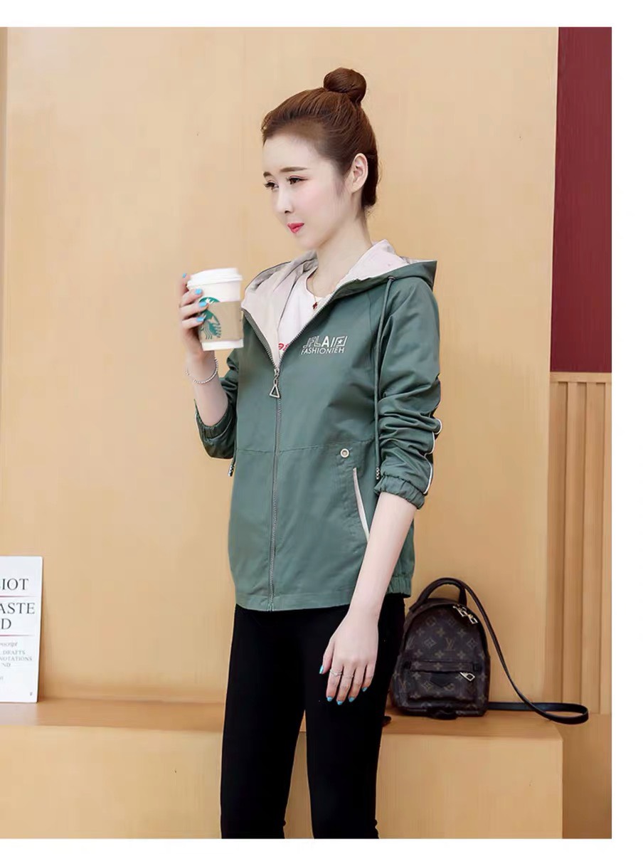 Áo khoác dù nữ 2 lớp phối nón siêu đẹp cho các chị em E556