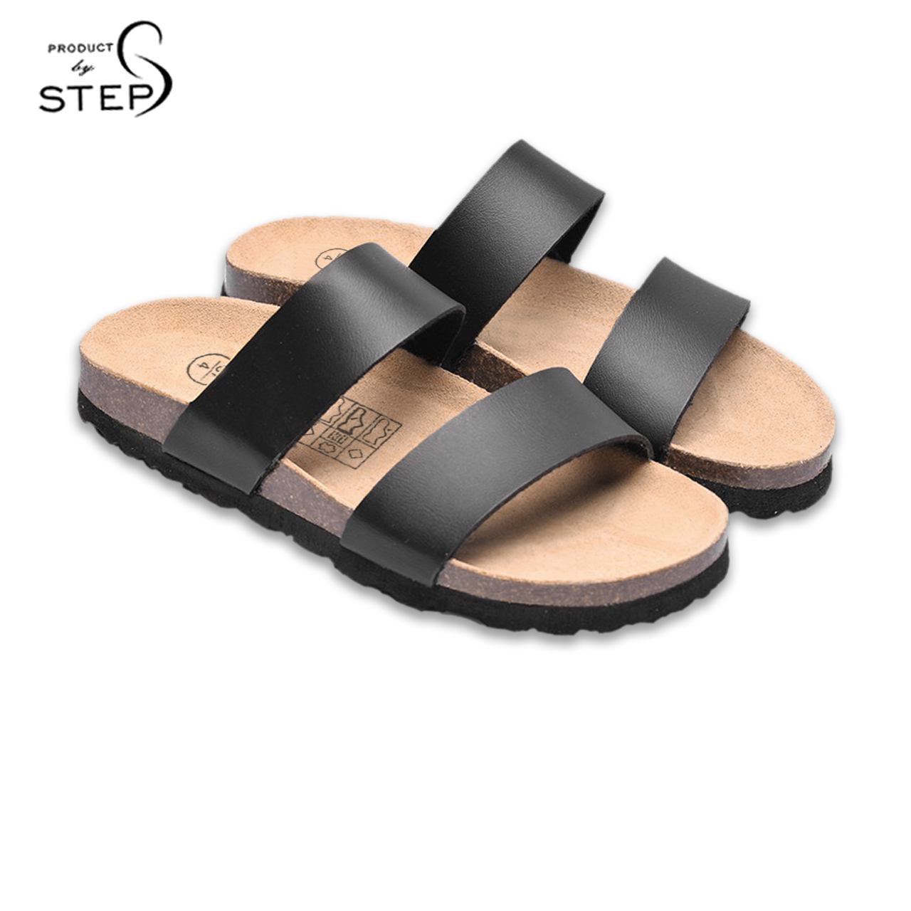 Dép đế trấu Quai đôi Si Giả da (Size 35-45)