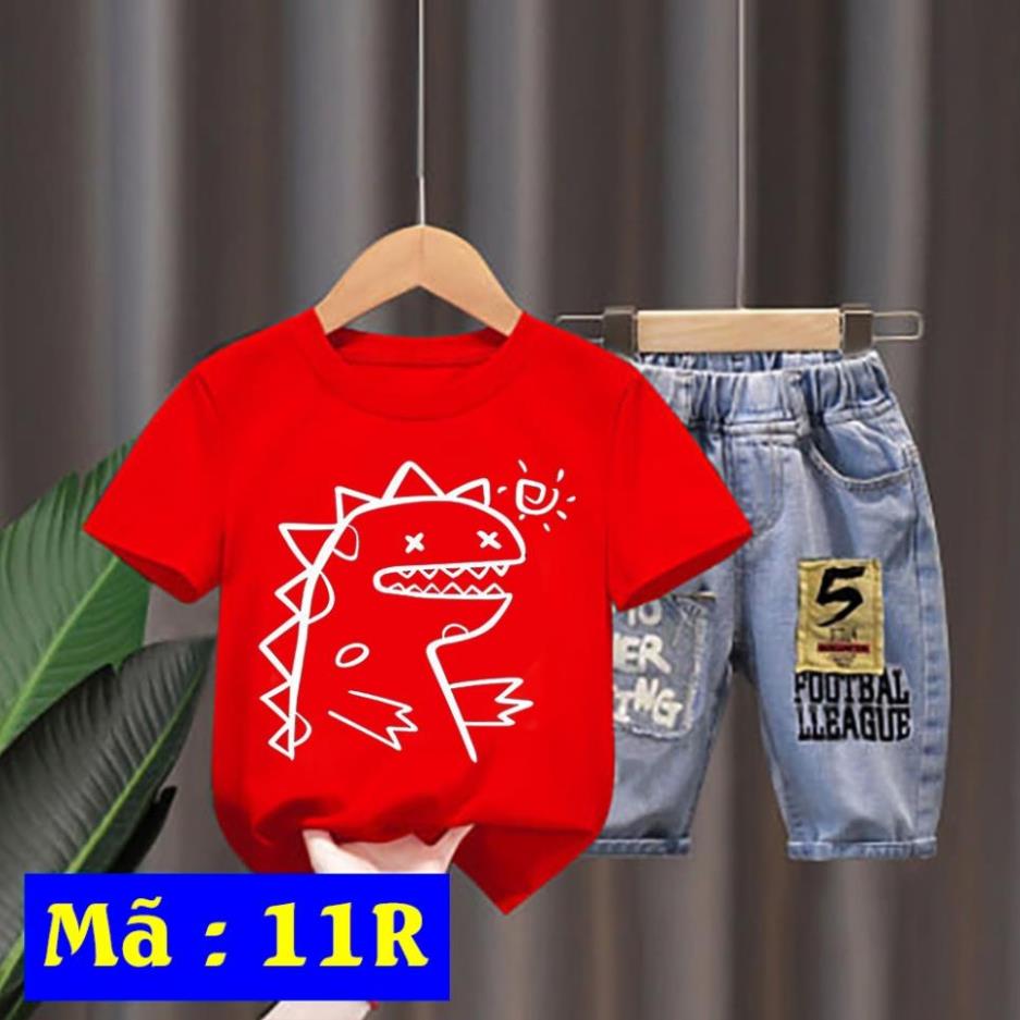 Đồ Bộ Cho Bé BB Kids - Quần Áo Bé Trai Bé Gái In Hình Khủng Long Tý Hon Cho Bé 0-10 Tuổi Chất Cotton Mềm Mịn, Thoáng Mát