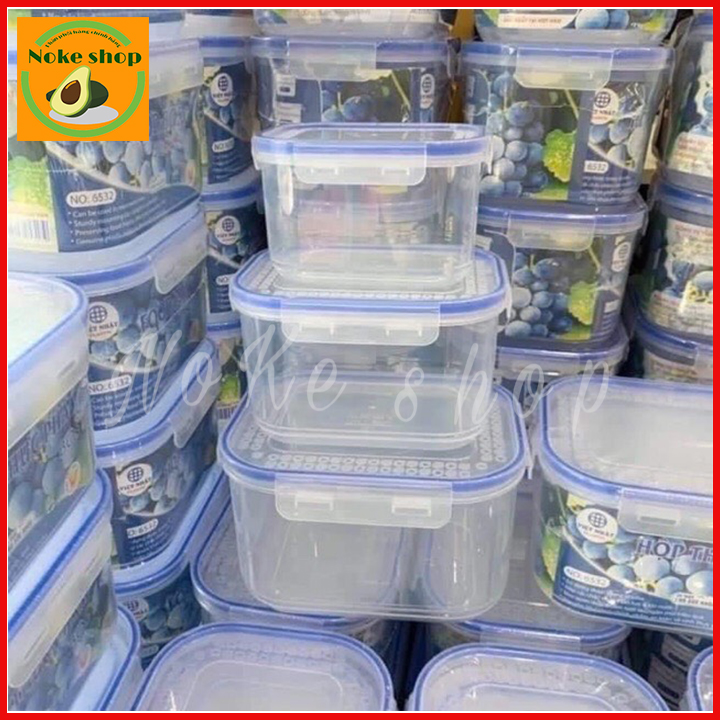 Bộ 3 hộp nhựa có nắp gài kín cao cấp Việt Nhật