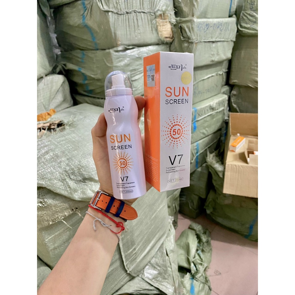 Xịt chống nắng V7 Sun screen 200ml