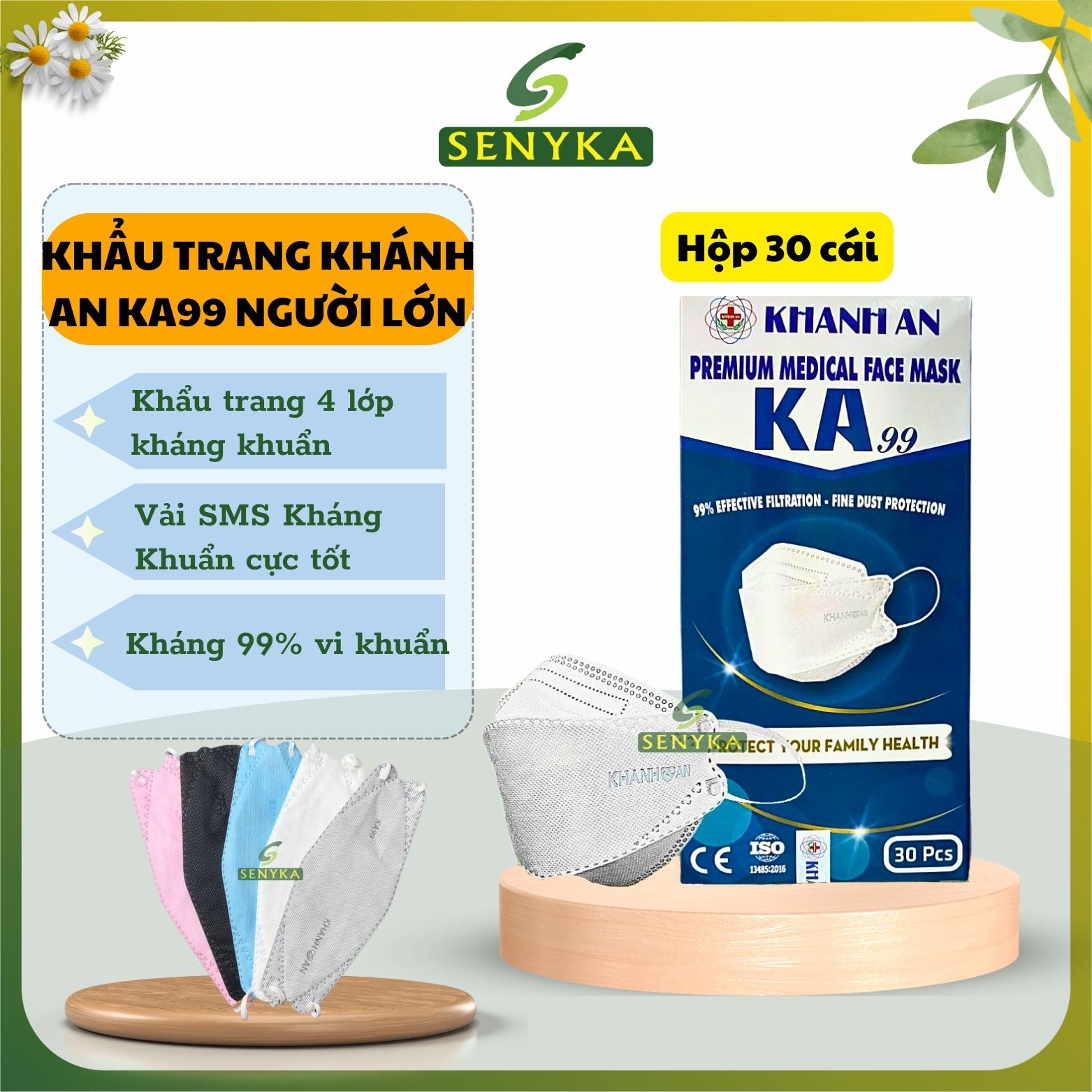  Khẩu trang kf94 khánh an chính hãng KA99 hộp 30 cái ngăn ngừa vi khuẩn bảo vệ hô hấp 