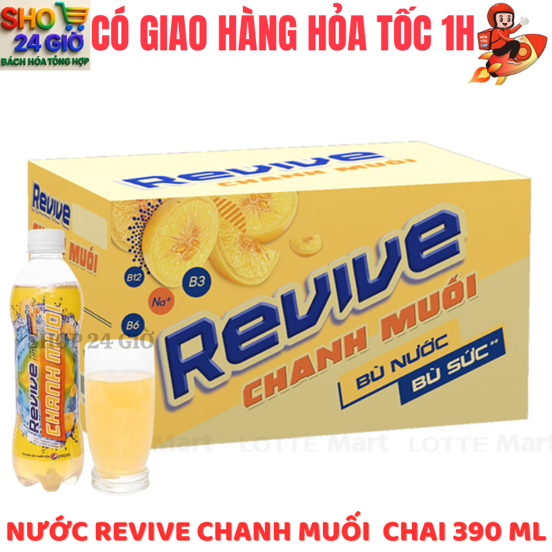 [ CHỈ GIAO CHO ĐƠN ĐẶT HỎA TỐC HỒ CHÍ MINH ]  Nước Bù Khoáng Revive Chanh Muối Thùng 24 Chai 500 Ml
