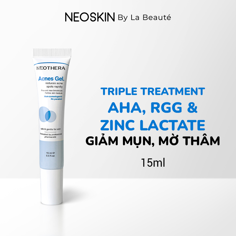 Gel giảm mụn, thâm sẹo mụn & cải thiện da dầu, mụn neothera acnes gel15ml