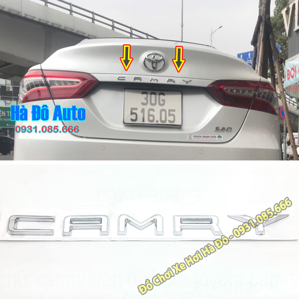 Chữ Nổi Camry 2019 2020 2021 2022 2023 Dán Sau Xe - Tem Chữ Camry Dán Sau Xe Toyota Camry 2019/2023 