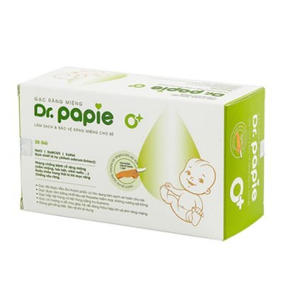 Gạc rơ lưỡi Dr Papie vệ sinh răng miệng / Rơ lưỡi Dr Papie cho bé