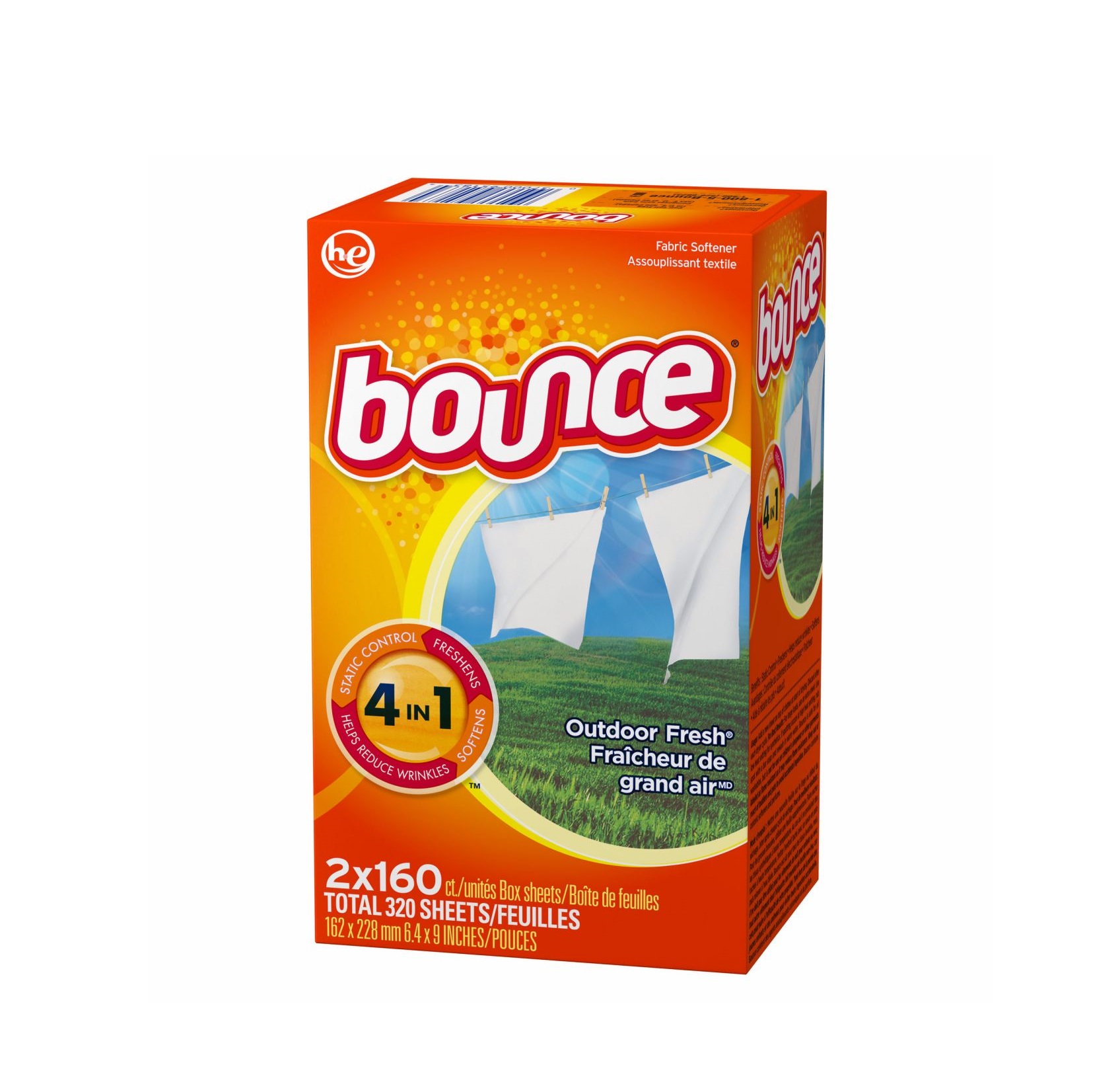 Giấy Thơm Bounce Outdoor Fresh 160 Tờ Của Mỹ