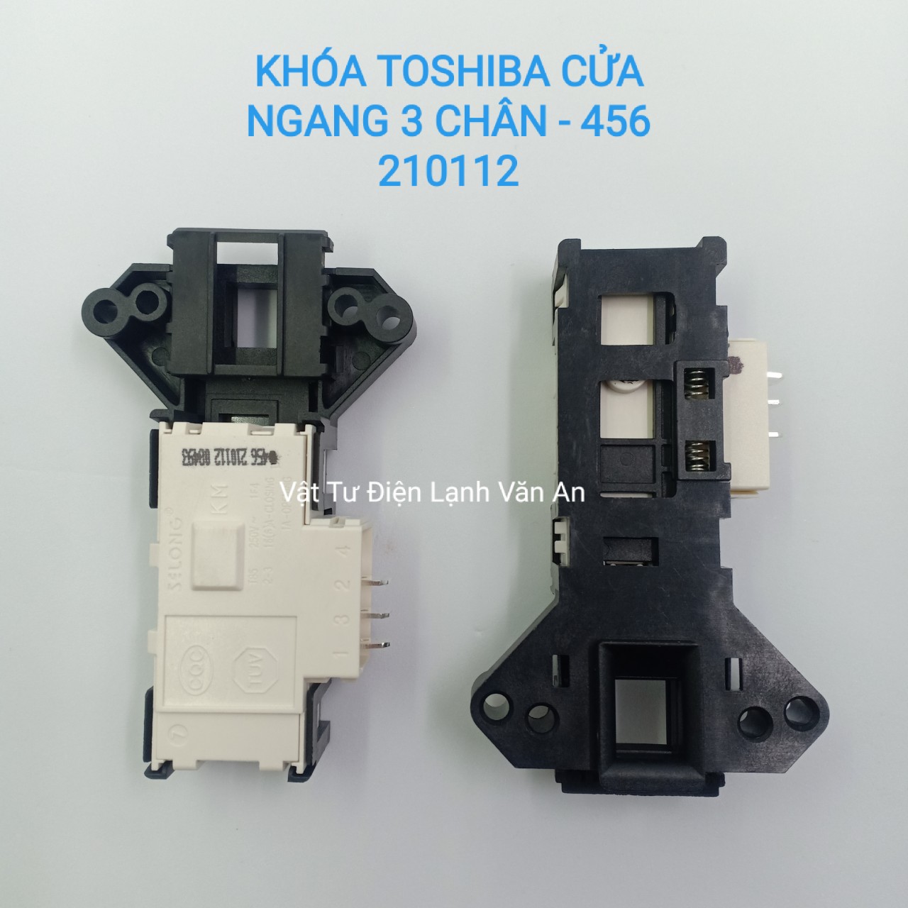 Công tắc khóa cửa máy giặt Toshiba cửa ngang 3 chân