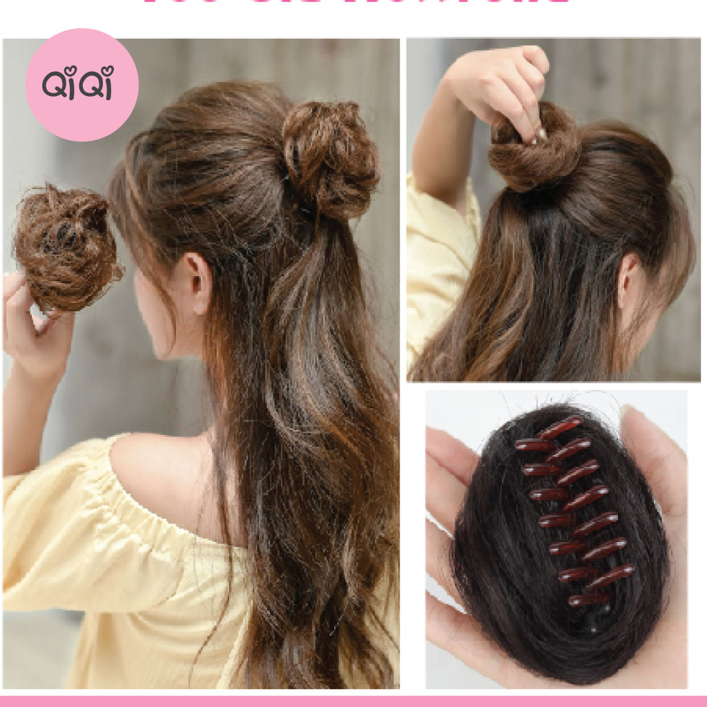 Búi tóc giả kẹp càng cua thời trang qiqishop