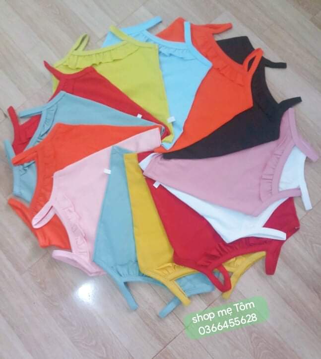 Sét 5 áo dây mịn mát cho bé gái