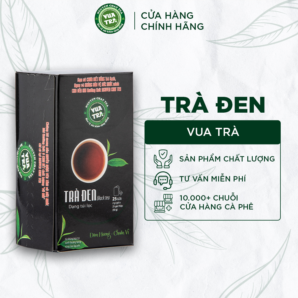 Trà đen túi lọc nguyên chất tea truyền thống, chuẩn vị vùng cao nguyên - 50g