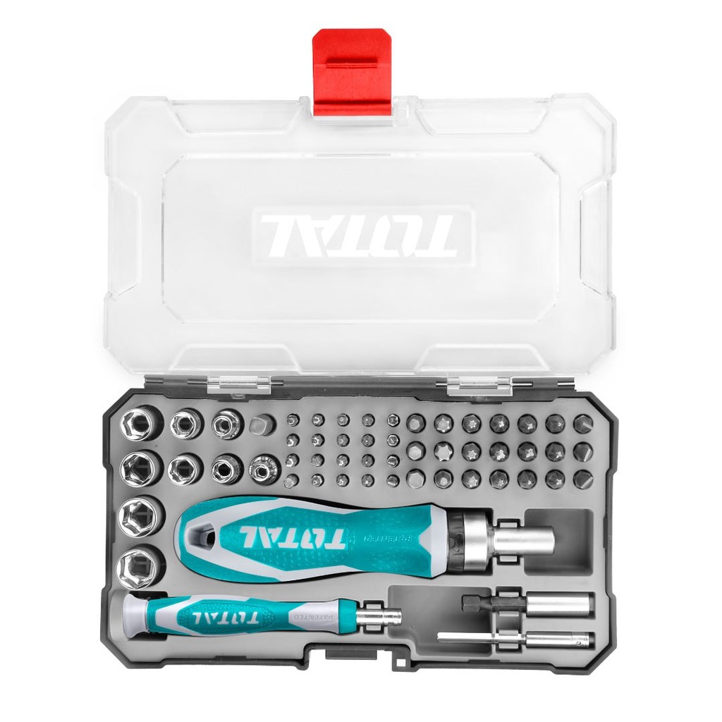 Bộ tua vít đa năng tự động 55 chi tiết total tacsd30556 gồm tua vít, mũi vít, đầu tuýp,... bh 6 tháng tools and hardware