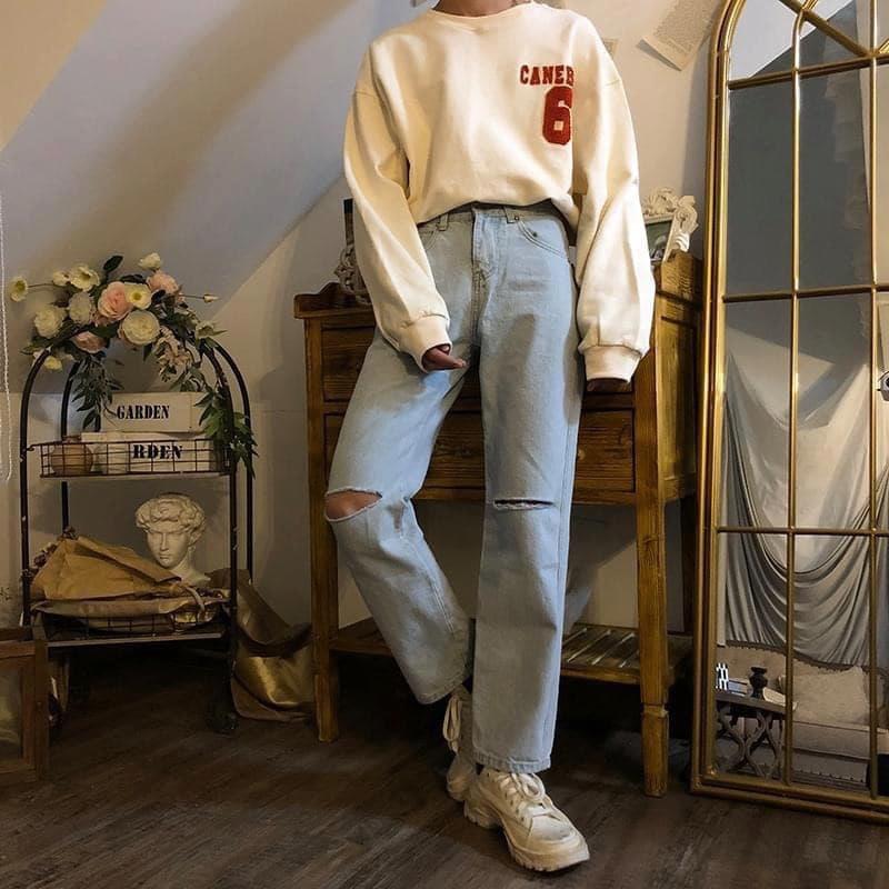 [HCM]Quần Baggy Ống Rộng Phong cách - Baggy rách gối  thời trang