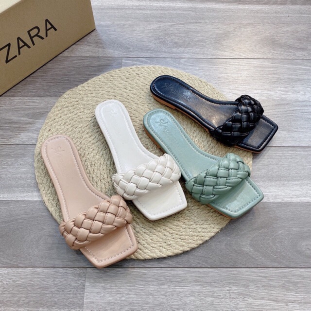 Dép nữ dép lê nữ dép quai ngang nữ quai đan siêu sang chảnh