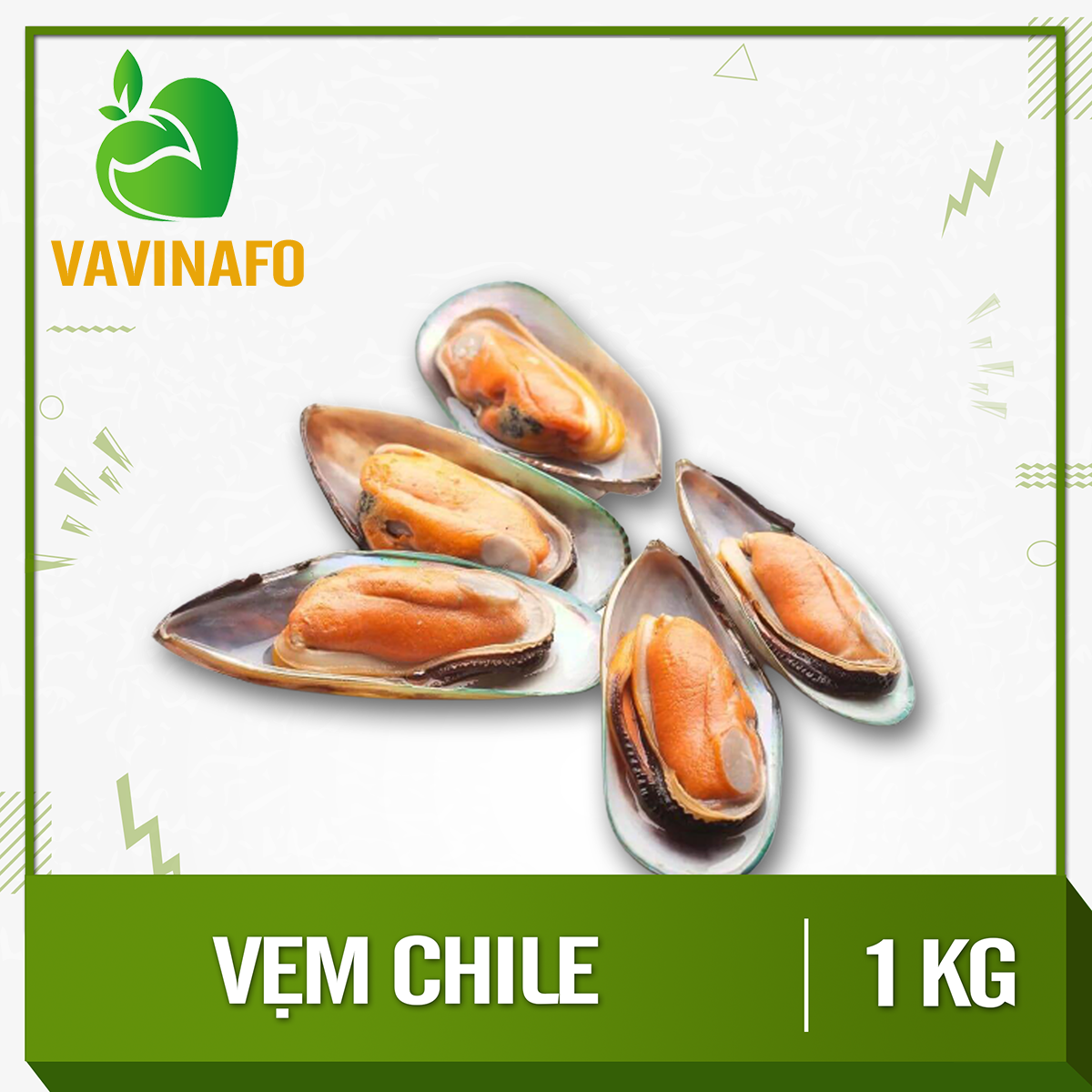HCM - Vẹm nguyên con Chile 40/80 - Thích hợp với các món hấp, nướng, sốt tiêu, nhúng lẩu -