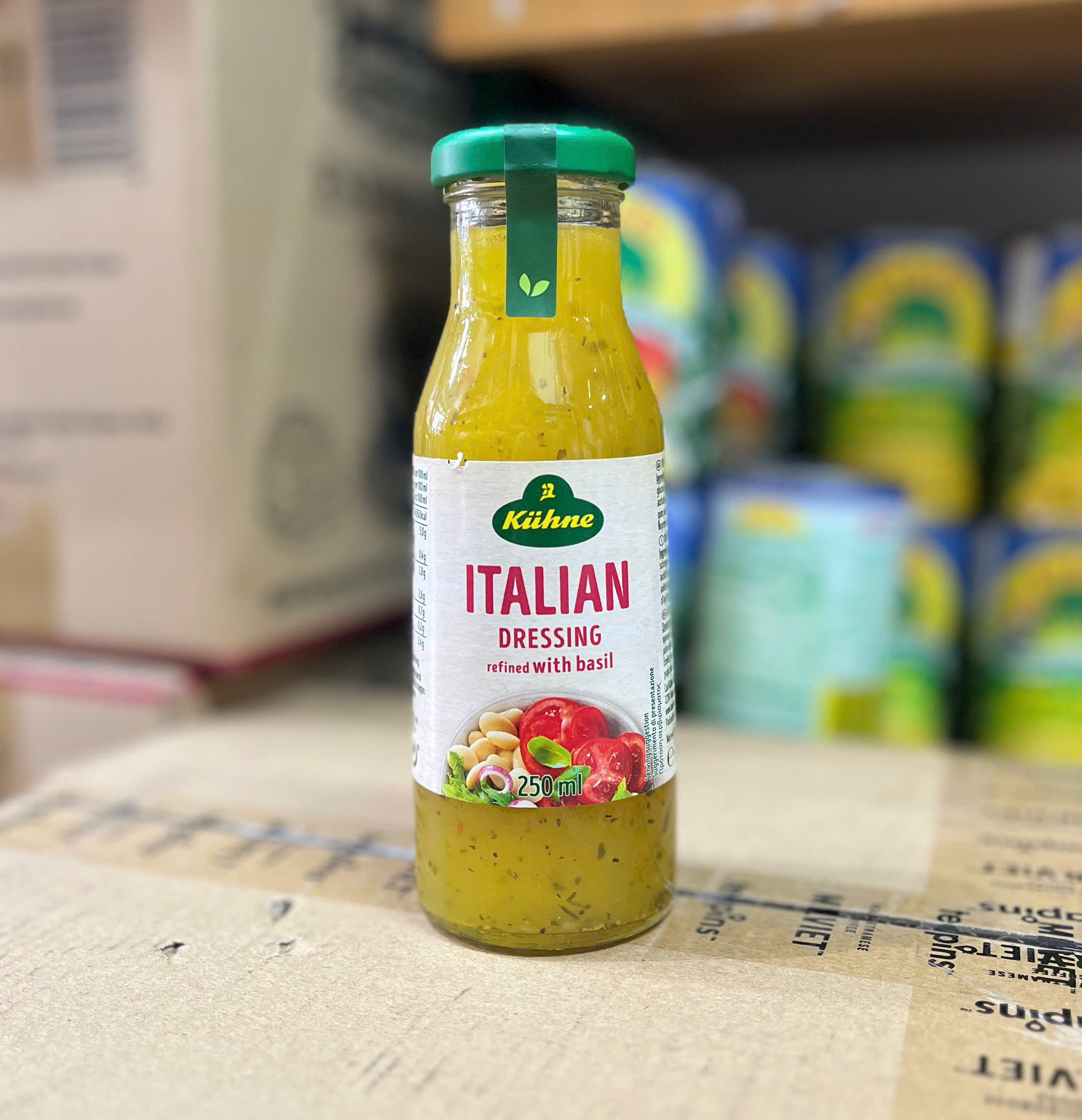 Date 06/27 Sốt Trộn Salad Dressing Italian Kiihne Kuehne chai 250ml - Dressing Italian