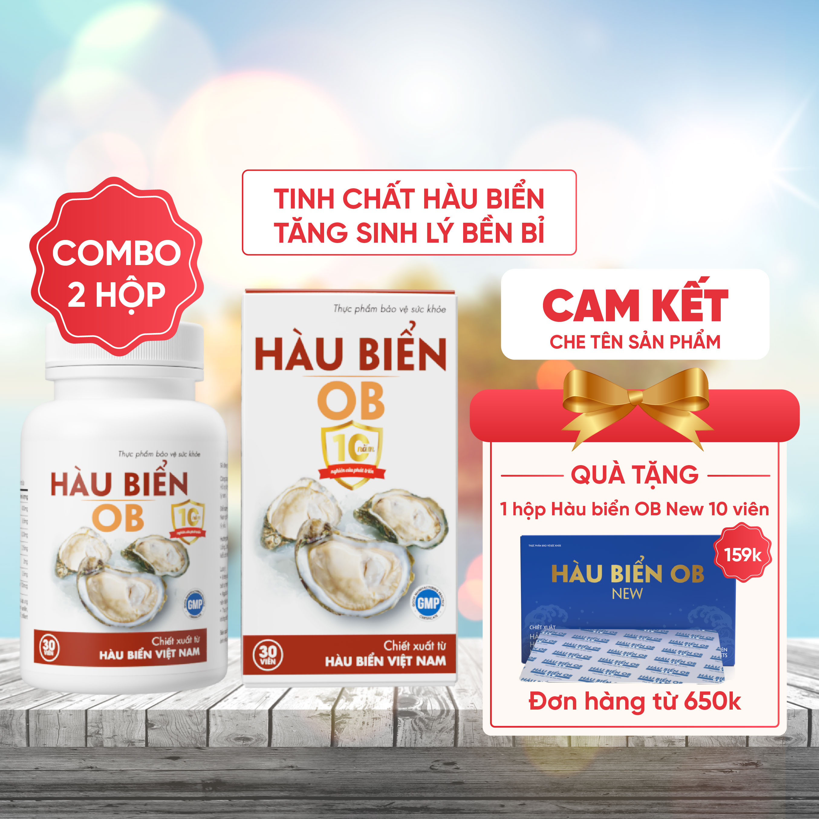 HOB- COMBO 2 HỘP Hàu biển OB - Hỗ Trợ Tăng Cường Sinh Lý Nam, Tăng Chất Lượng Tinh Trùng - Hộp 30 viên - Khánh Linh Pharma